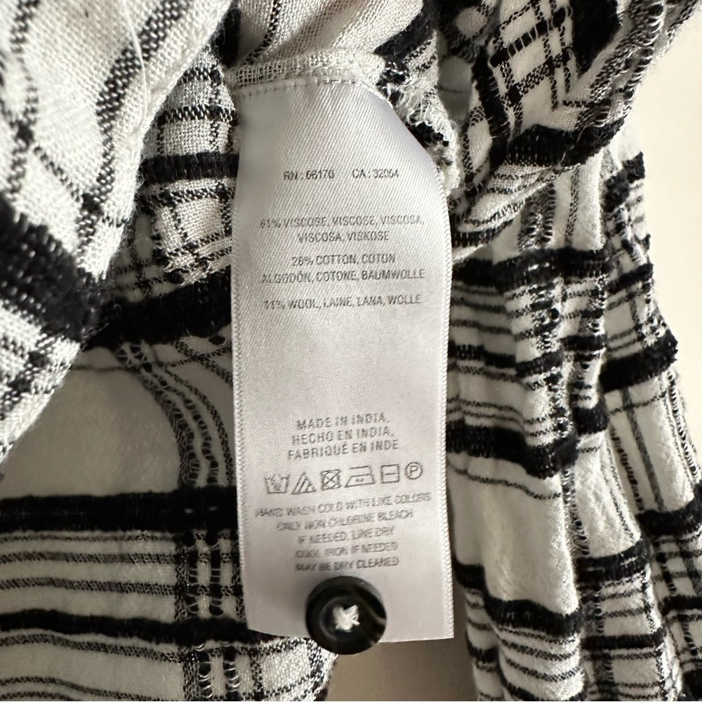 By Anthropologie • Longline Plaid Button Down Shirt - Picture 9 of 11